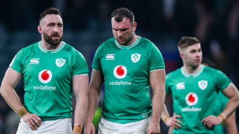 Ireland players at full-time