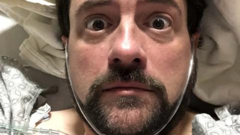 Director Kevin Smith in hospital