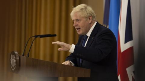 Boris Johnson speaking