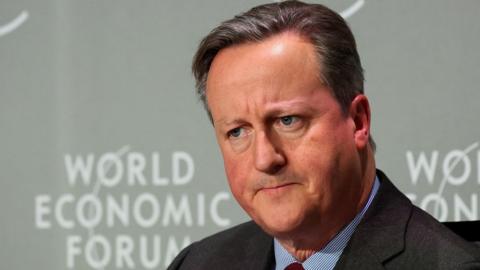 British Foreign Secretary David Cameron attends the 54th annual meeting of the World Economic Forum, in Davo