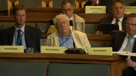 Sleepy councillors at meeting