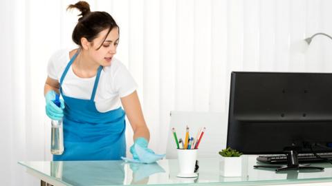 Woman cleaning