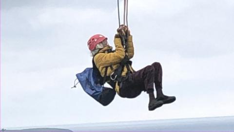 Zip wire woman