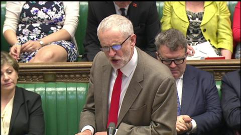 Jeremy Corbyn at PMQs