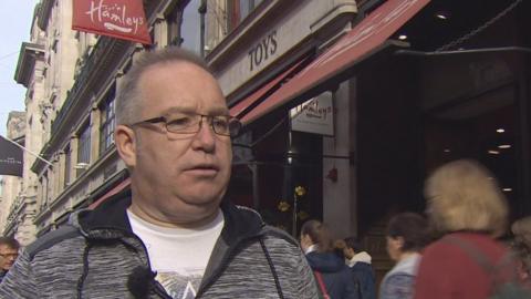 Jock Brown outside Hamleys