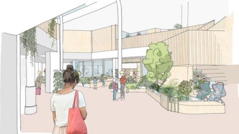 Artist's impression of the new library