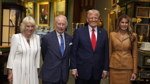 Queen Camilla, Prince Charles, Donald Trump and Melania Trump