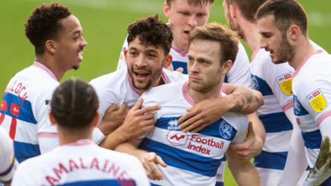 QPR celebrate Todd Kane's goal against Bournemouth