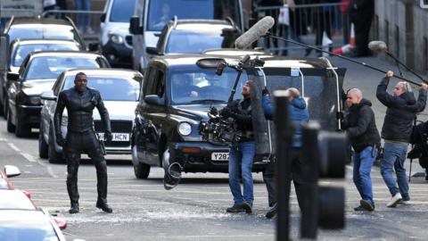 Filming in Glasgow city centre