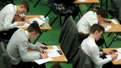 pupils sitting exams