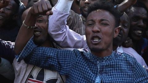 Ethiopian protester