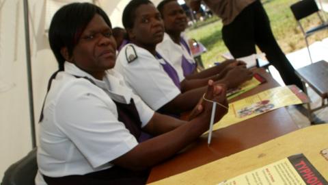 Nurses in Zimbabwe (file image)