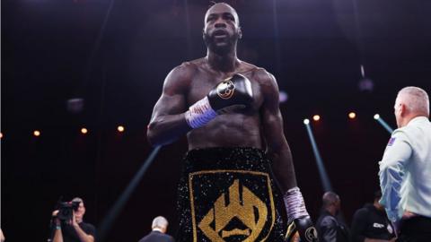 American heavyweight boxer Deontay Wilder