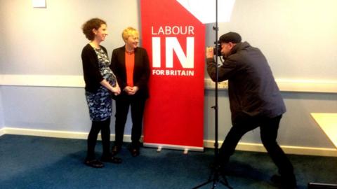 In campaign photocall