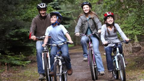 Family cycling