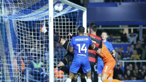 Sam Field's amazing first-half goal-line clearance at St Andrew's