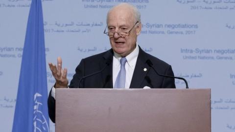 The UN's special envoy to Syria, Staffan de Mistura,