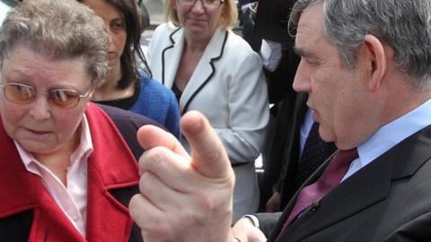 Gillian Duffy and Gordon Brown