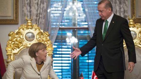 Presidents Merkel and Erdogan