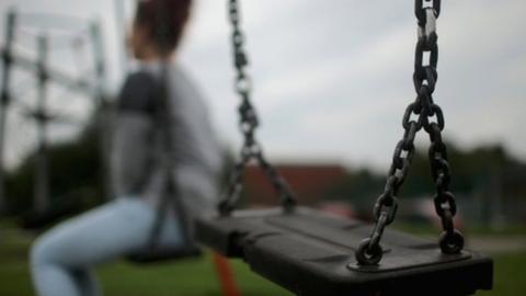 A child on a swing