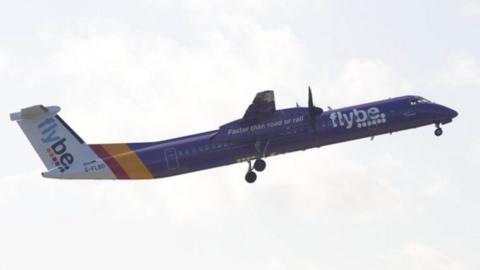 Flybe plane in the air