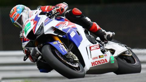 Glenn Irwin produced a superb ride to take second in race three at Oulton Park