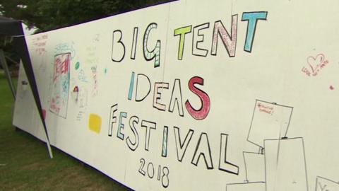 Big Tent Festival sign