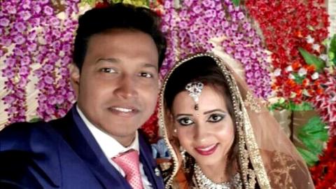 Soumya Sekhar Sahu and leaving his bride Reema Sahu