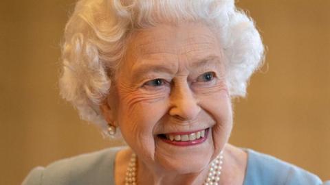 The Queen in at Sandringham in 2022