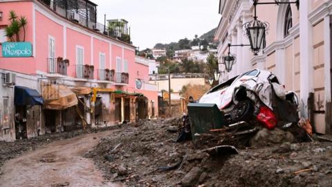 Mudslide damage