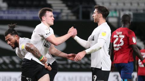 Derby County celebrate