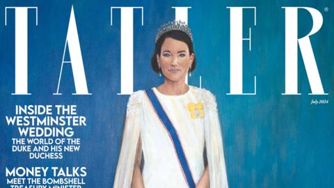 Painting of Catherine, Princess of Wales on the cover of Tatler magazine