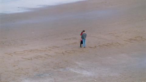 Two people on beach