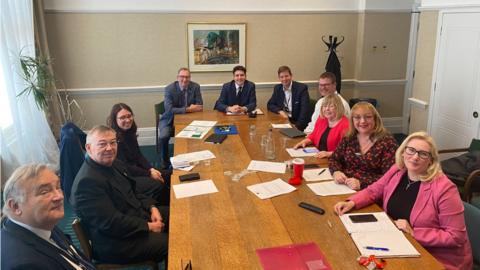 Rail minister Huw Merriman meeting with North East MPs on the All-Party Parliamentary Group (APPG) for the Leamside Line
