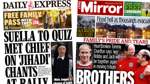 Daily Express and Daily Mirror