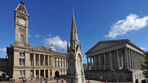 General view of Chamberlain Square in Birmingham