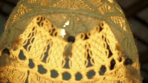 A lantern made from sisal