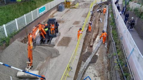 Works taking place on the Botley Road