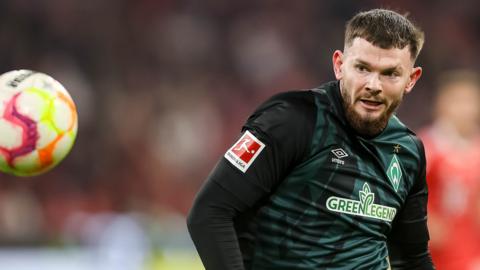 Oliver Burke in action for Werder Bremen