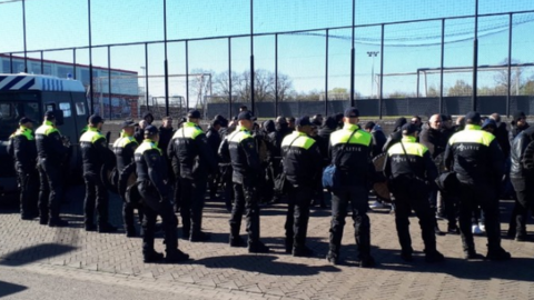 Dutch police responding to fan disturbances in Amsterdam