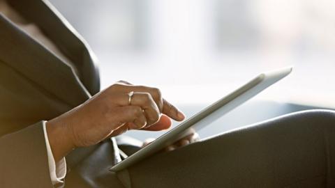 Woman on tablet