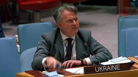 Ukraine's UN envoy Sergiy Kyslytsya