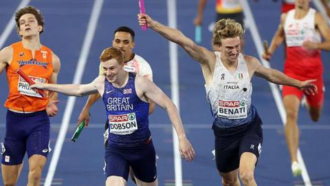 Italy beat Great Britain in the men's 4x400m final