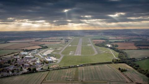 An aerial view of RAF Wittering