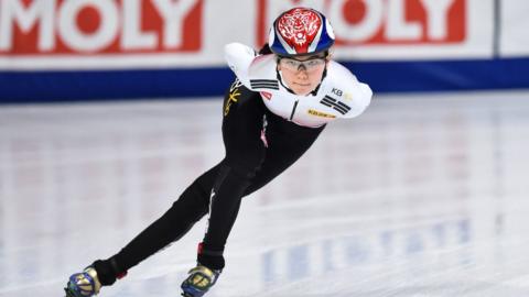 Shim Suk-hee competes in Quebec, March 2018