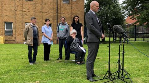 Stafford Garner's family at South Yorkshire Police press conference