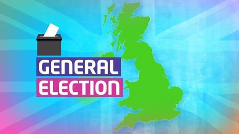 UK Map with general election logo