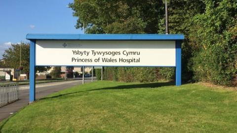 The sign for Princess of Wales Hospital