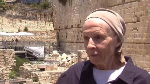 Woman at the Western Wall.