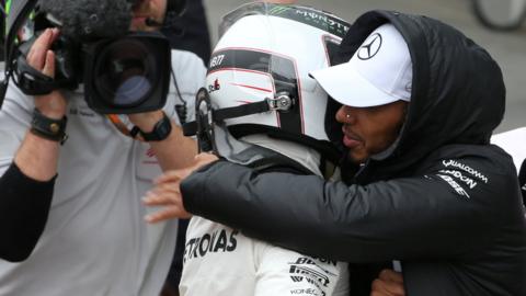 Valtteri Bottas and Lewis Hamilton